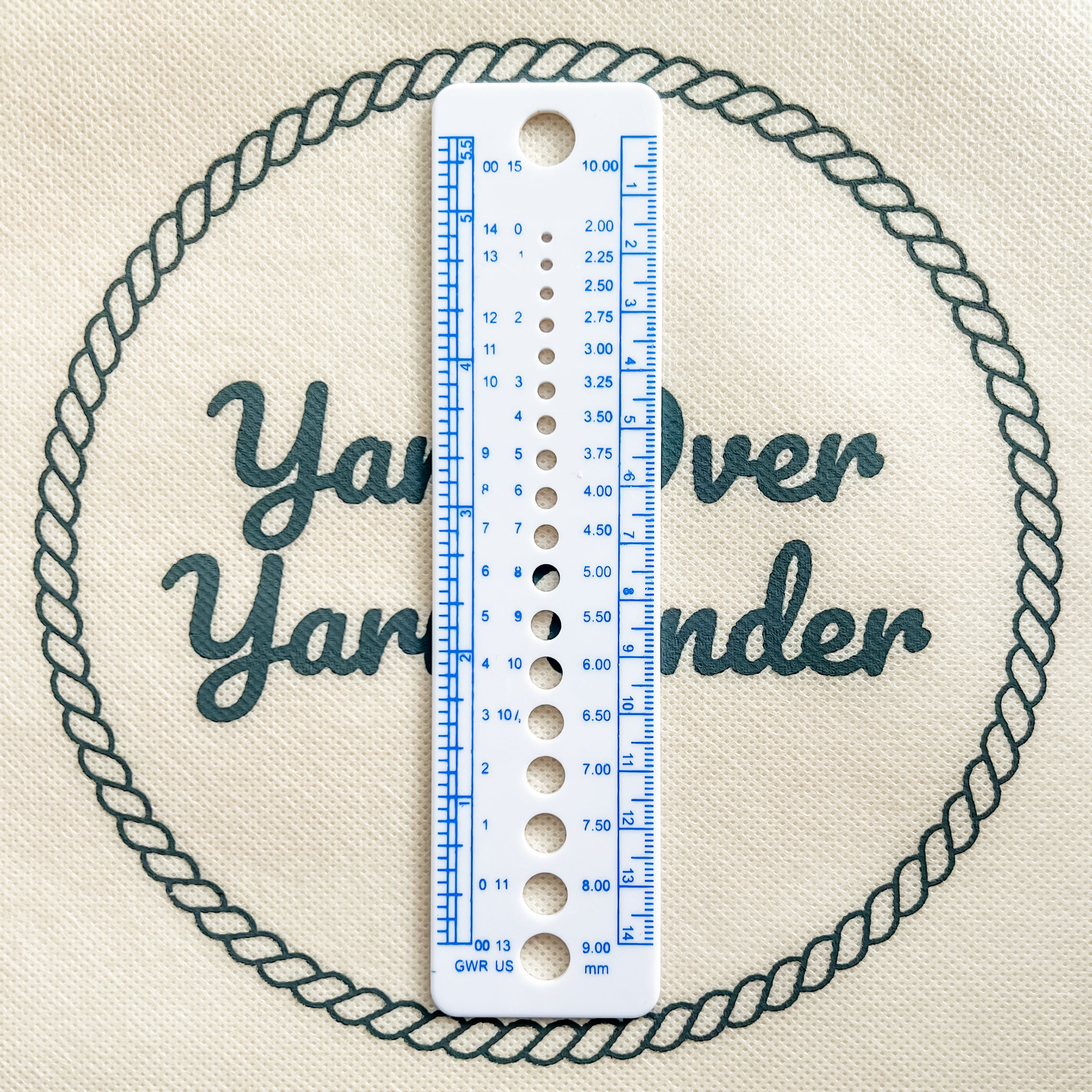 Knitting Gauge Ruler – Yarn Over Yarn Under