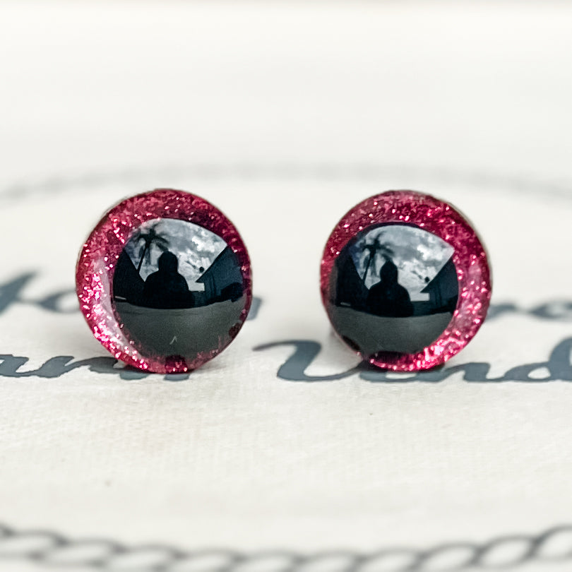 Crescent Moon Glitter Safety Eyes (16mm - 30mm)
