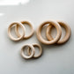 55mm - 90mm Wooden Teether / Macrame Rings - 2 Pack