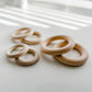 55mm - 90mm Wooden Teether / Macrame Rings - 2 Pack