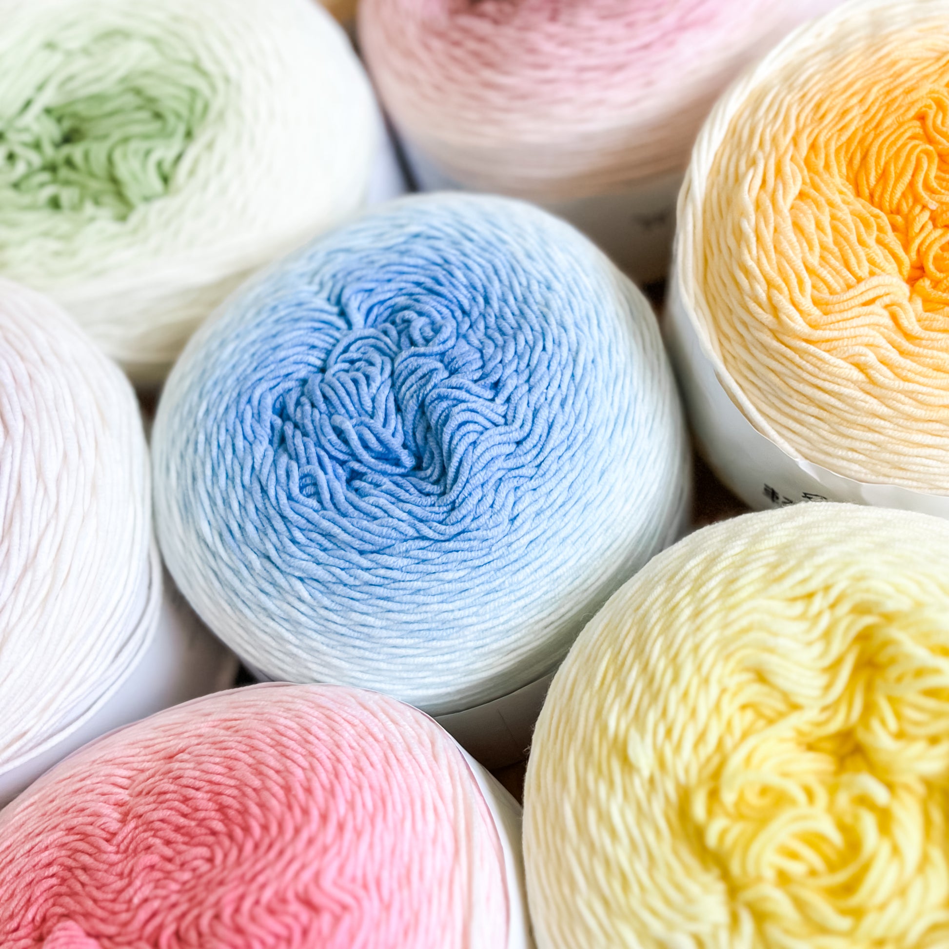 soft pastel ombre yarn
