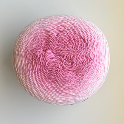 Soft pastel pink ombre yarn