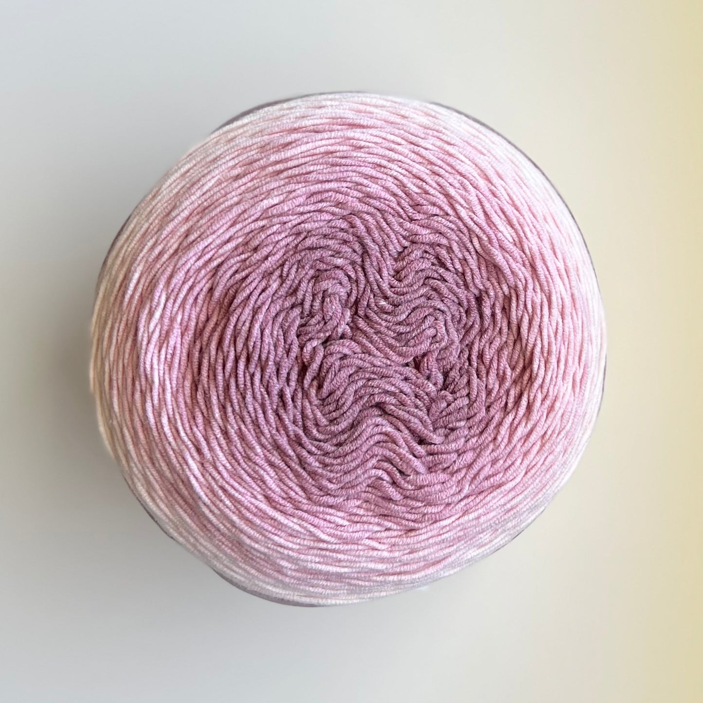 Soft pastel pink purple ombre yarn