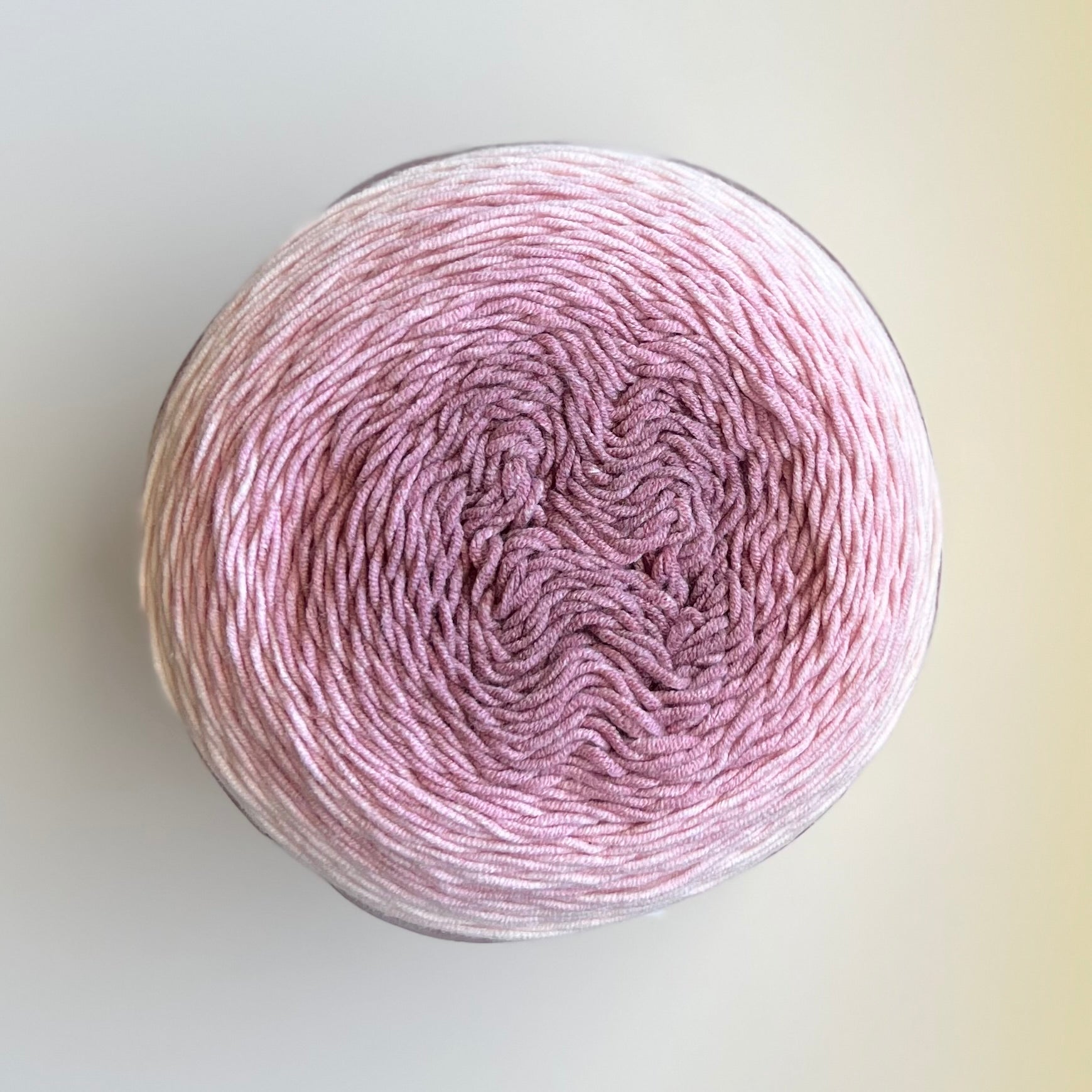 Soft pastel pink purple ombre yarn