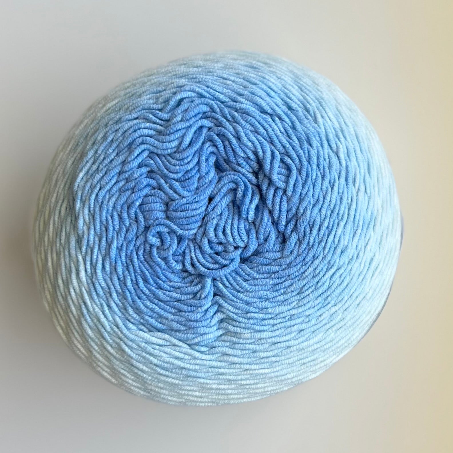 soft pastel blue ombre yarn