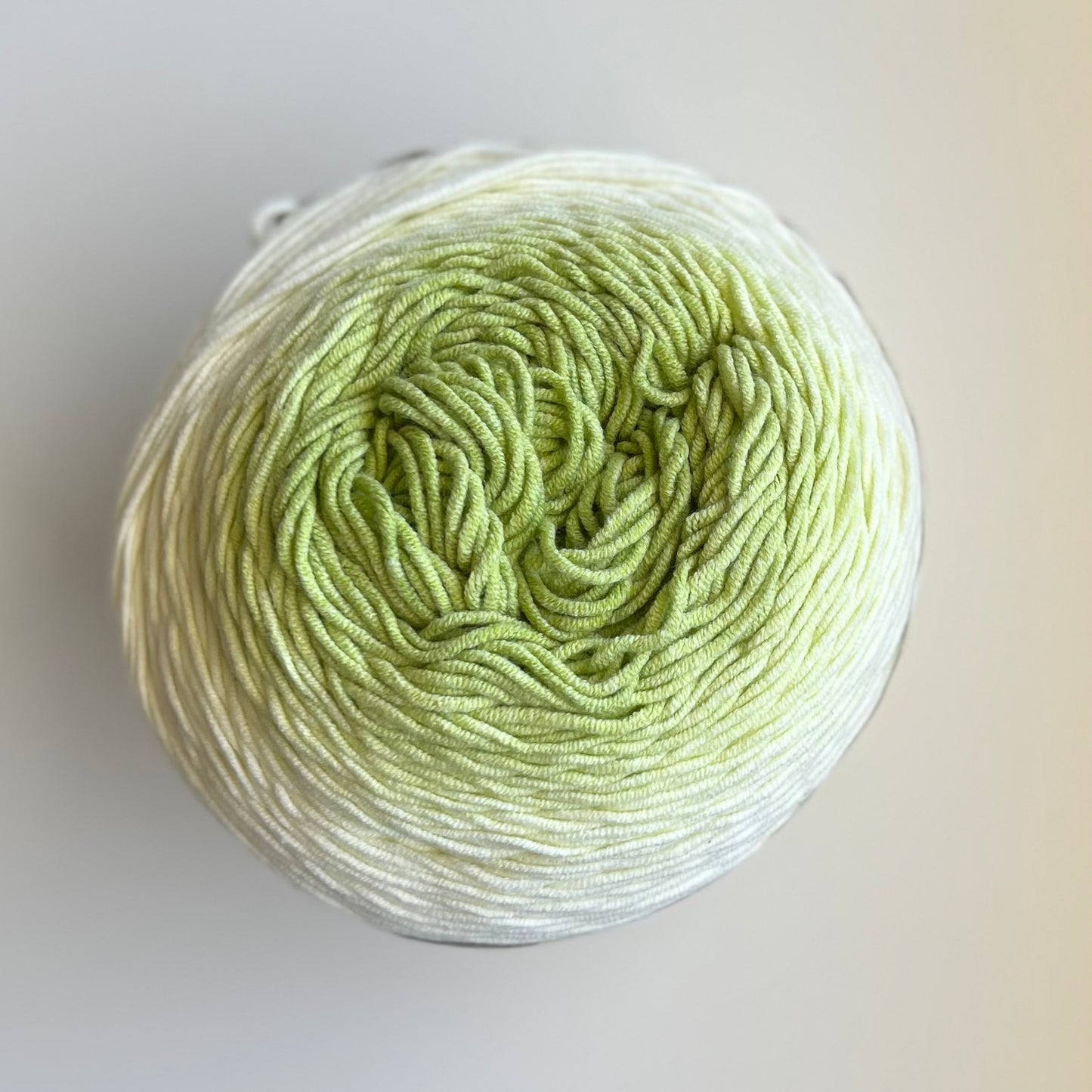soft pastel light green ombre yarn